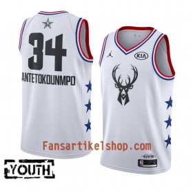 Milwaukee Bucks Trikot Giannis Antetokounmpo 34 2019 All-Star Jordan Brand Weiß Swingman - Kinder